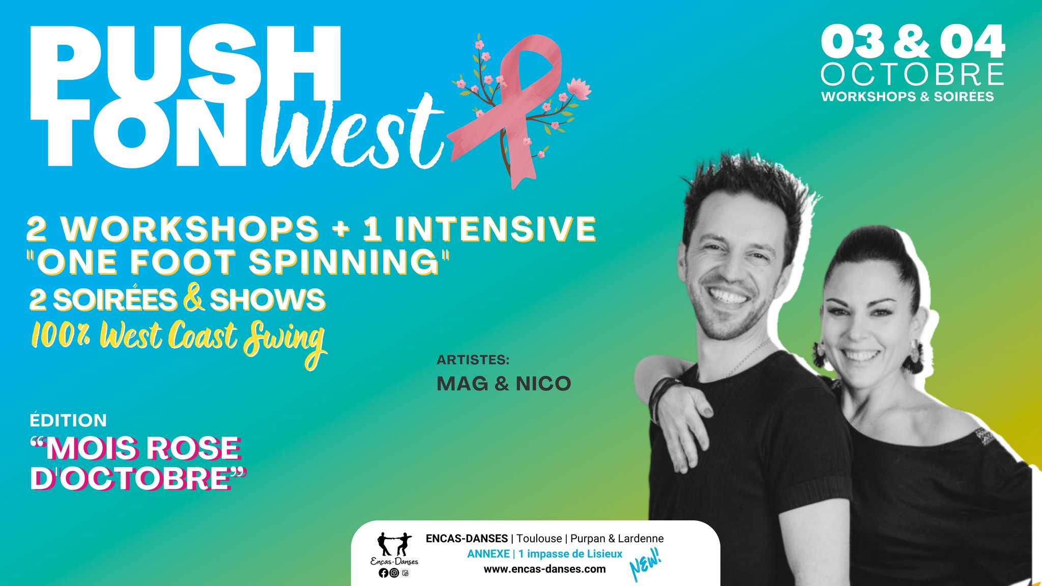 PUSH'TON WEST : Workshops + Soirée Dansante 100% West Coast Swing - Toulouse