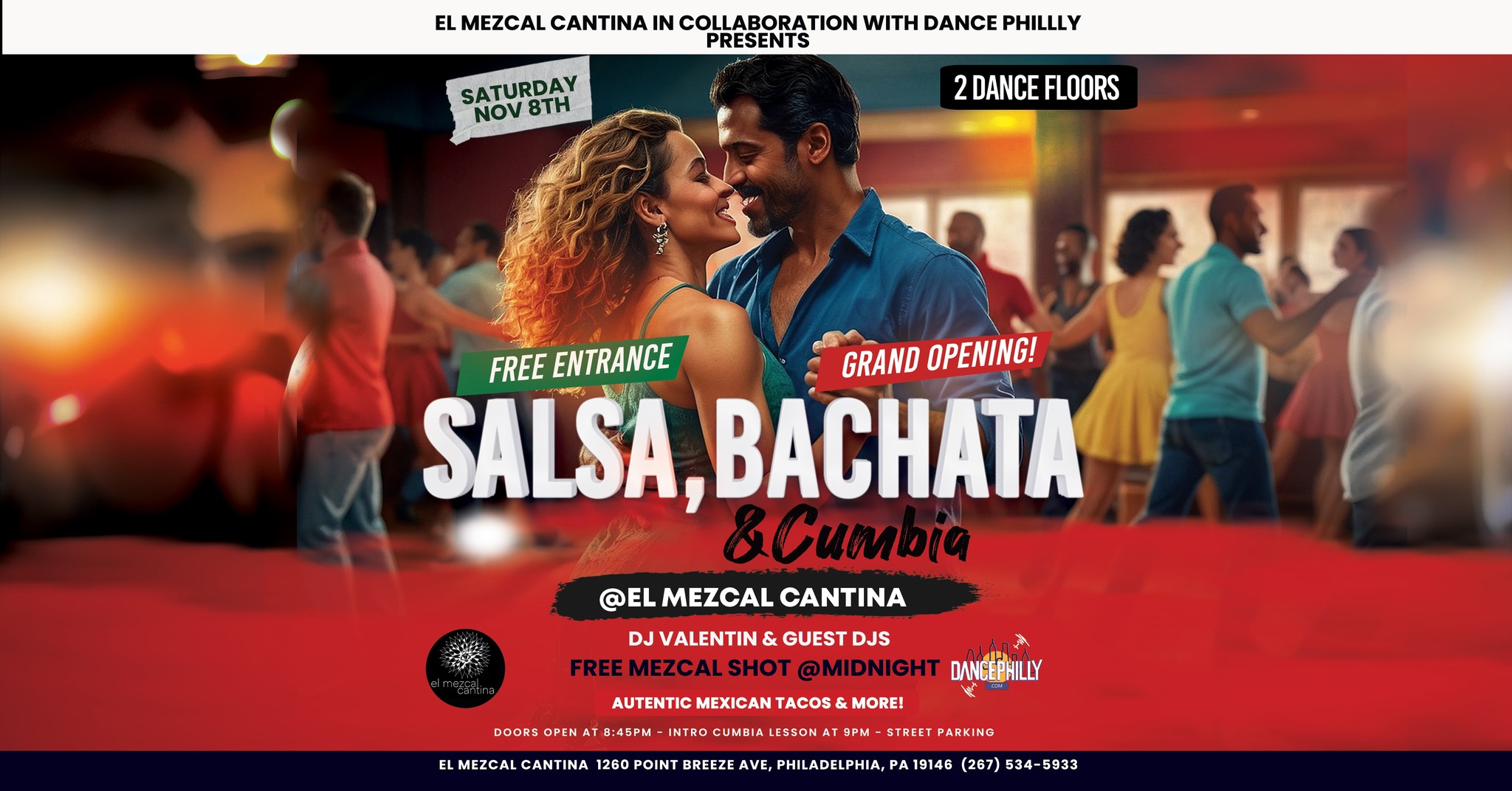 SALSA, BACHATA, CUMBIA & MORE! @EL MEZCAL CANTINA PHILLY!
