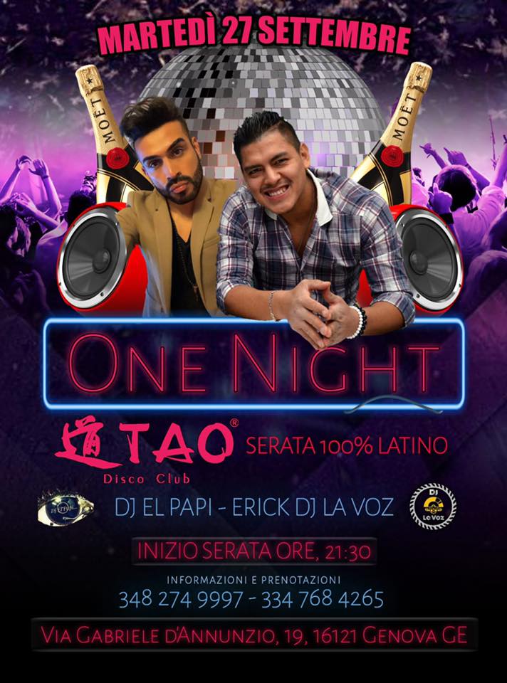 ONE NIGHT SERATA 100% LATINA