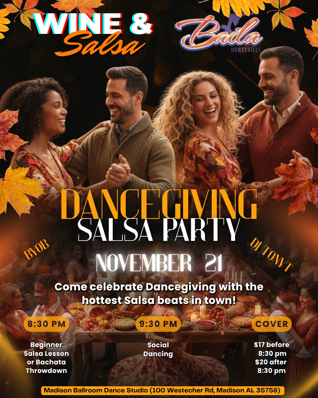 Wine & Salsa Fridays! Dancegiving Edition!