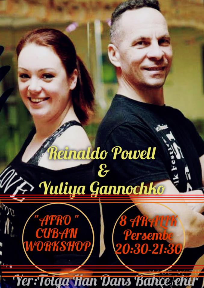 Reinaldo Powell &Yuliya Gannochko AFRO CUBAN WORKSHOP
