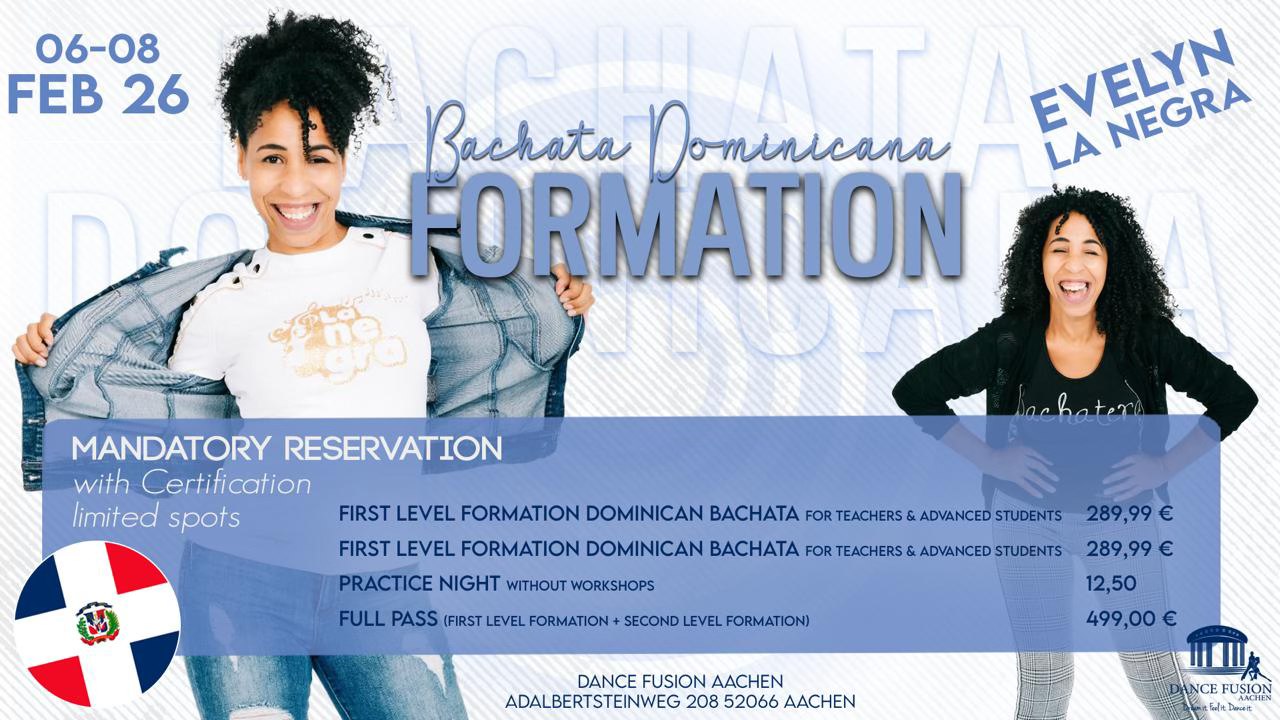 Bachata Dominicana Formation (1st Level and 2nd Level) with Evelyn La Negra