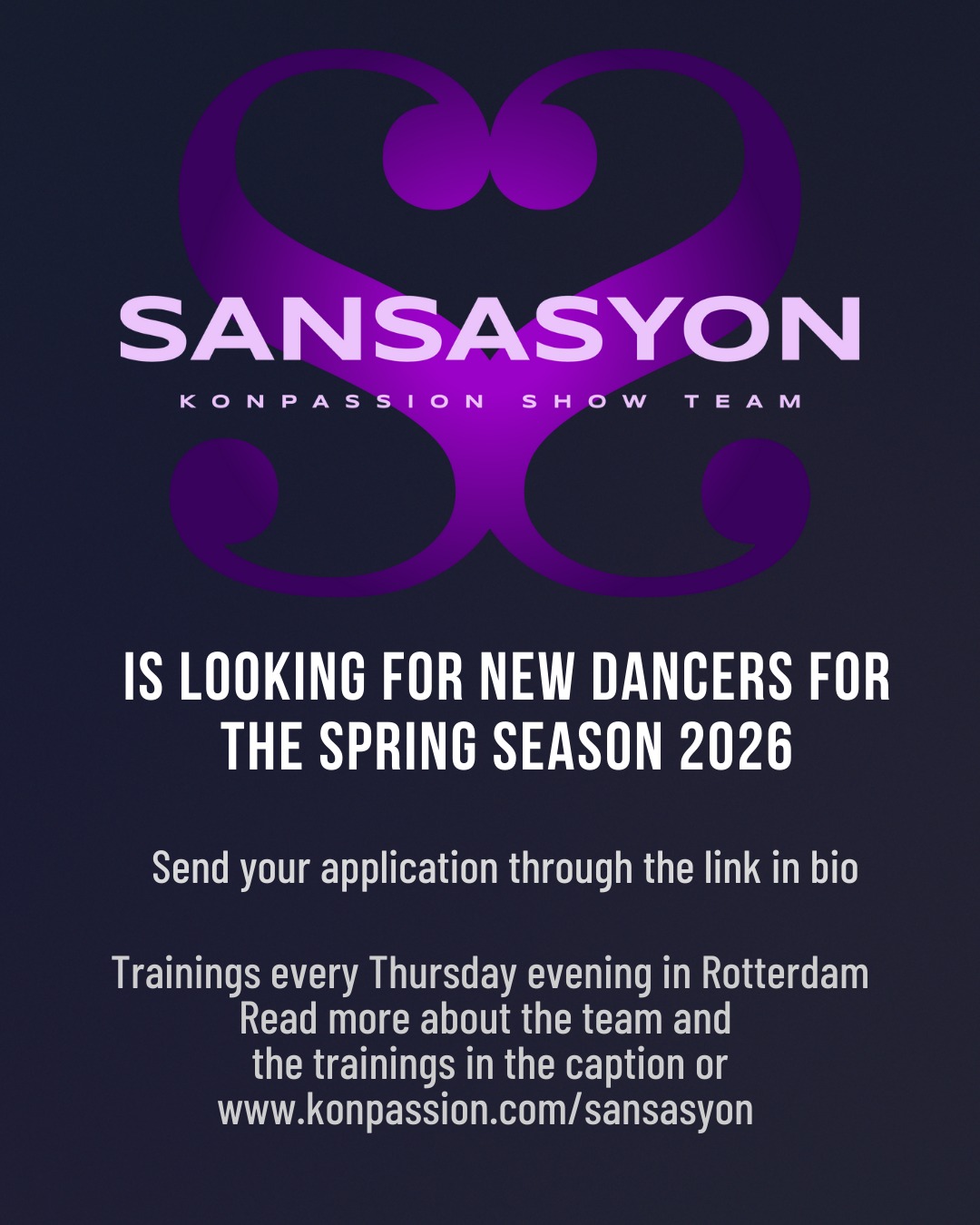 SANSASYON Konpa Show Team Spring 2026 Auditions