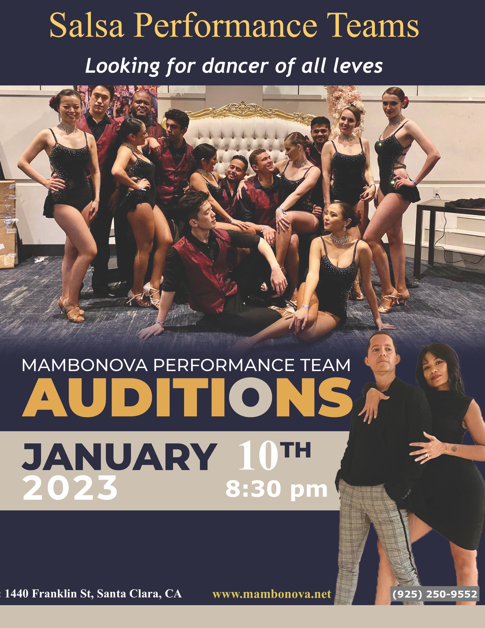 Mambonova Second and Last Salsa Performance Team Auditions.