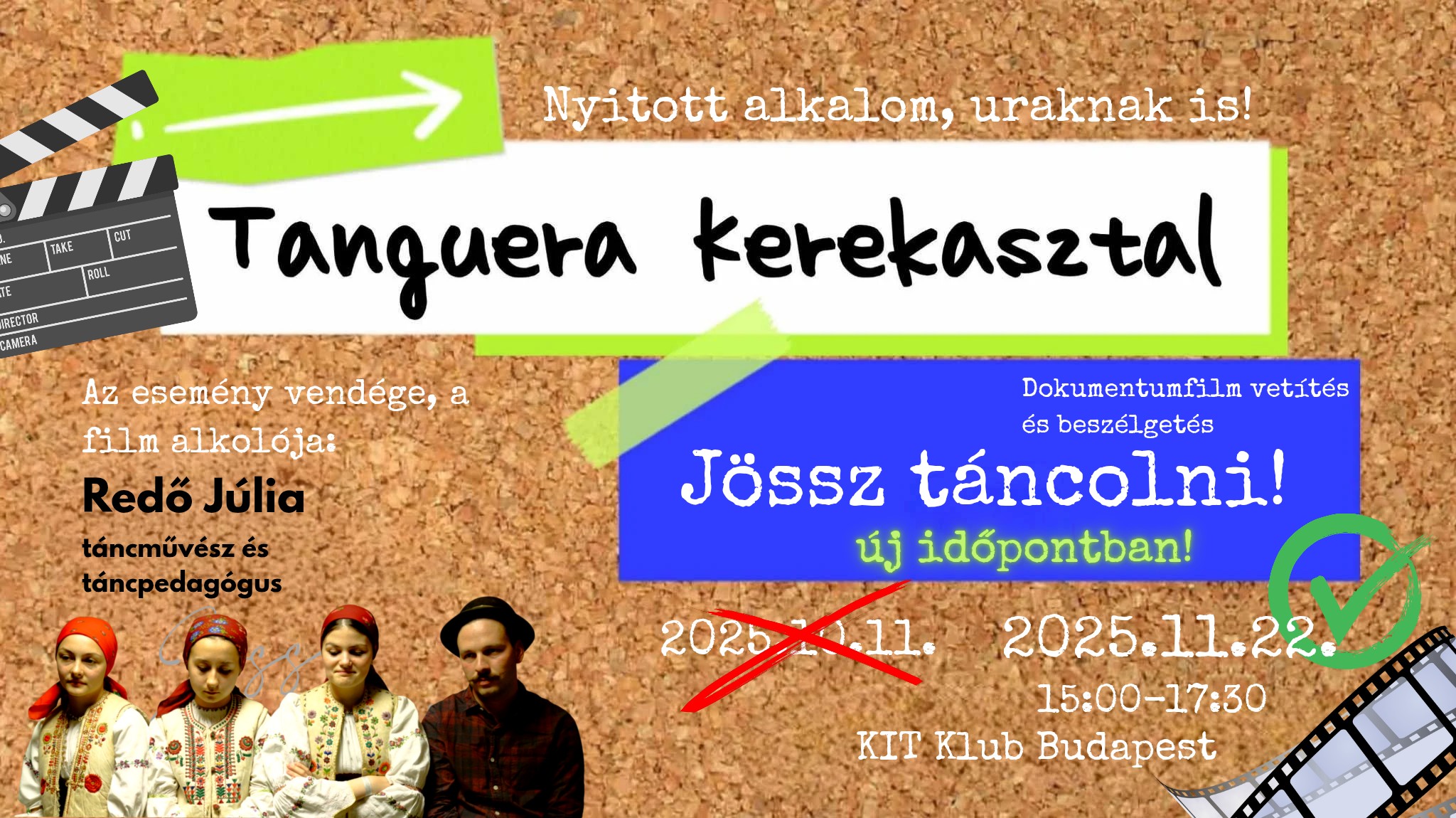 Tanguera Kerekasztal 4.0 - 'Jössz táncolni!' dokumentumfilm és beszélgetés