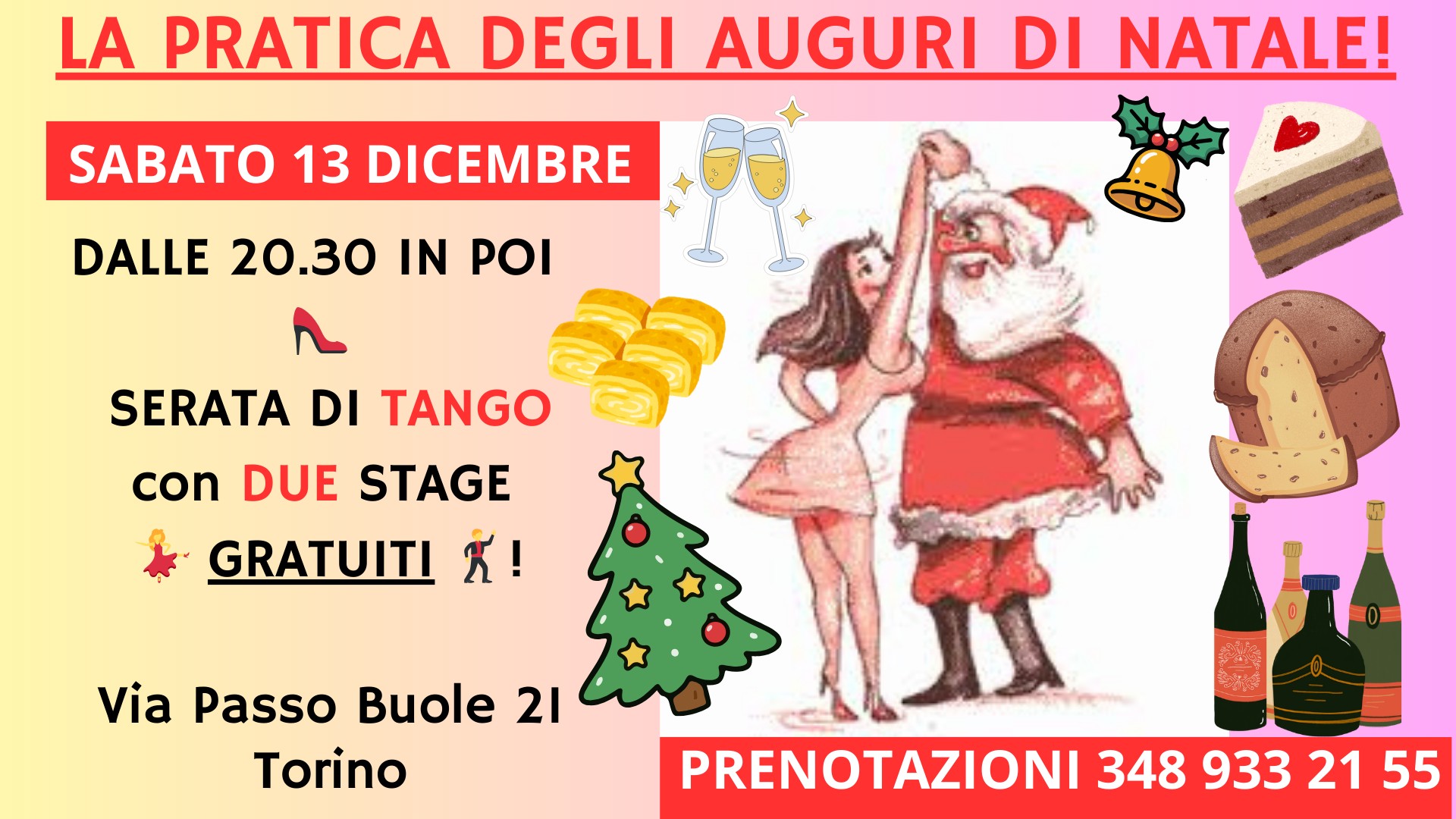 PRATICA MANGERECCIA PRE-NATALIZIA PER FARCI GLI AUGURI ED ABBRACCIARCI NEL TANGO!