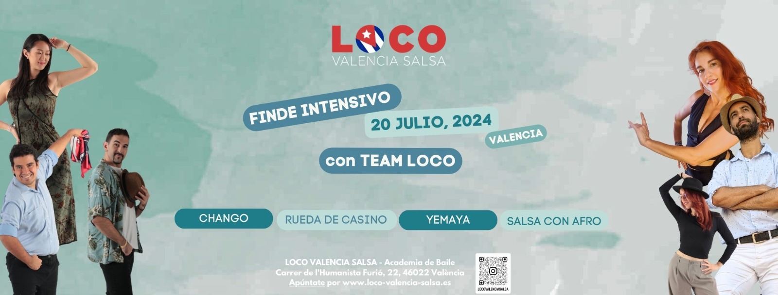 JULIO: Sábado Fin de Intensivos, Afro, Salsa con Afro y Rueda