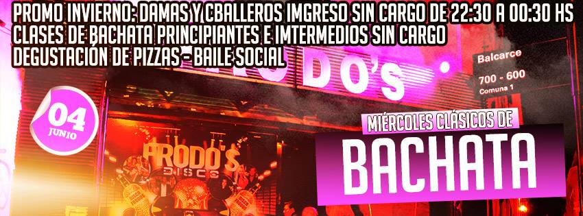 MIÉRCOLES DE BACHATA EN FRODOS !!! ENTRADA FREE DE 22 :30 A 00:30 HS !!!