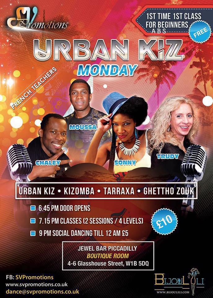 Urban Kiz Monday (dance) 1st time abs Beginners Free