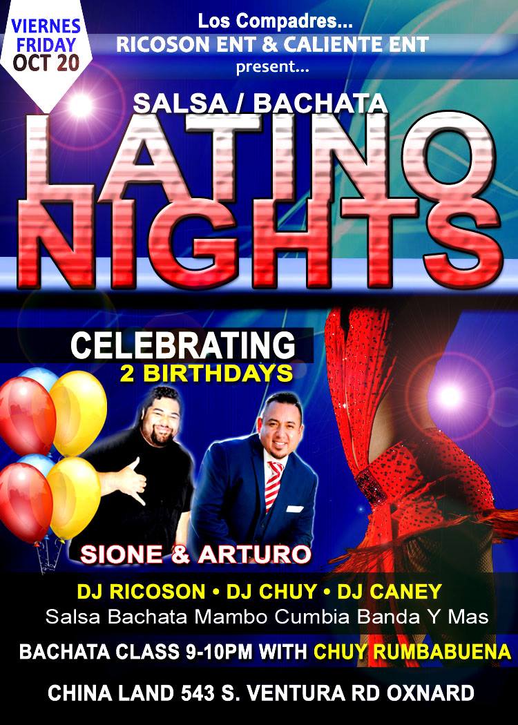 Salsa Bachata Latino Night w Los Compadres Jesse & Chuy