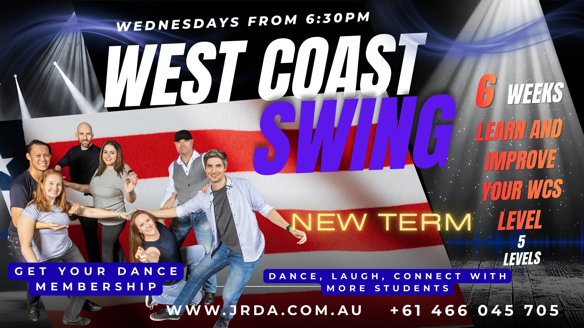 WEDNESDAYS - WEST COAST SWING FROM 6:30PM - JRDA