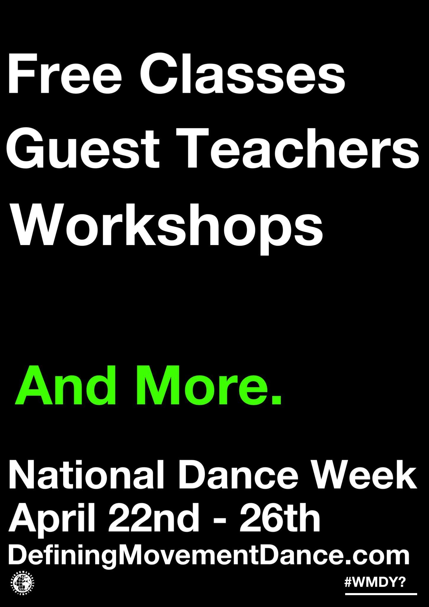 NATIONAL DANCE WEEK & STUDENT APPRECIATION WEEK
