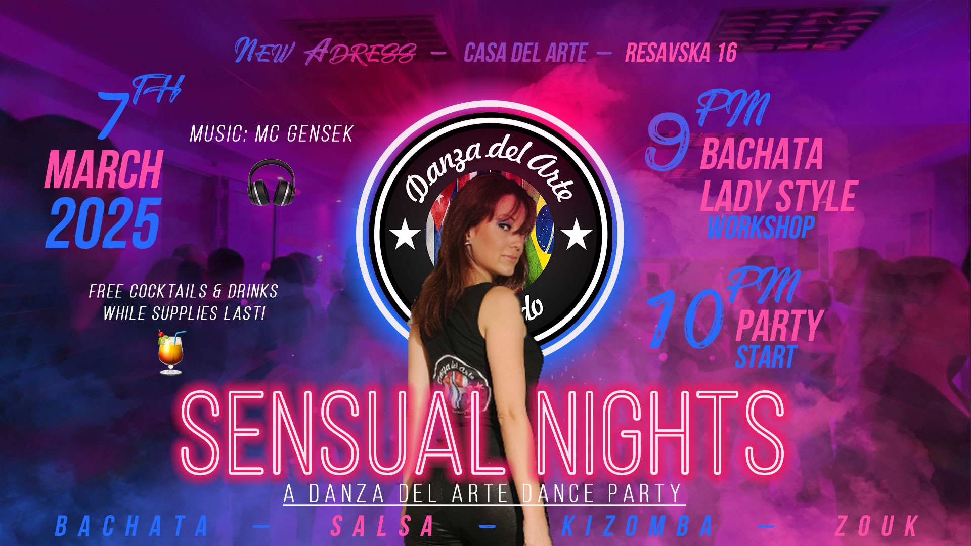 🕺Sensual Nights - A Danza del Arte Party 📌 Resavska 16 📅 Friday, April 25th, 2025 🕘 9PM 💃