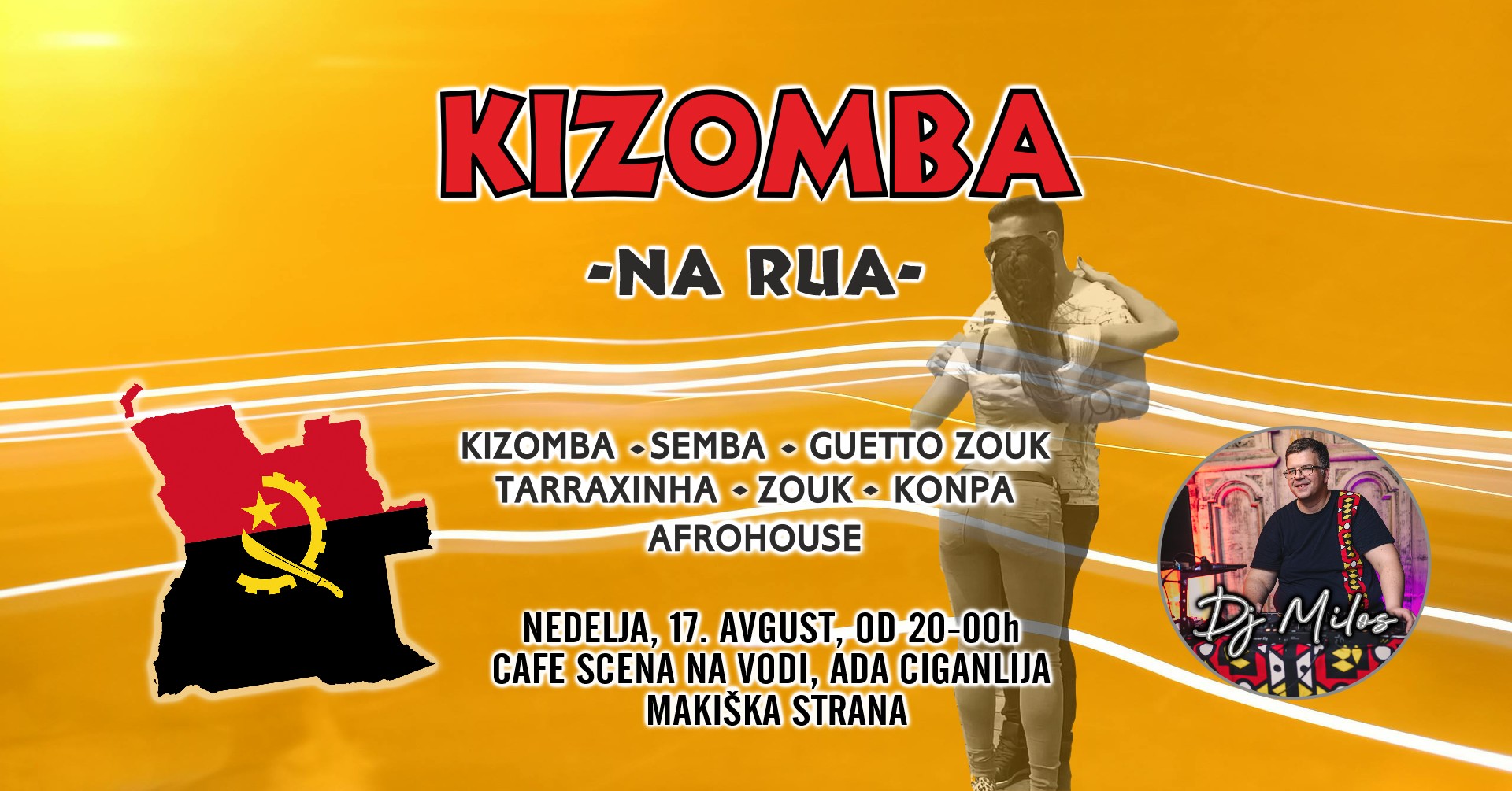 Kizomba na rua - Ada Ciganlija, cafe Scena na vodi
