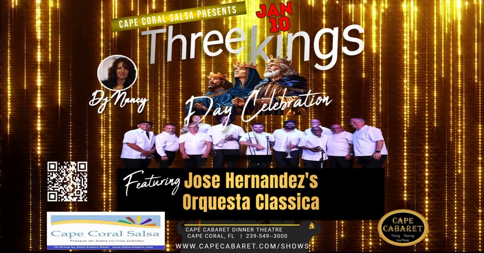 THREE KINGS DAY CELEBRATION SALSA DINNER DANCE w Joe Hernandez's Orquesta Classica & DJ Nancy