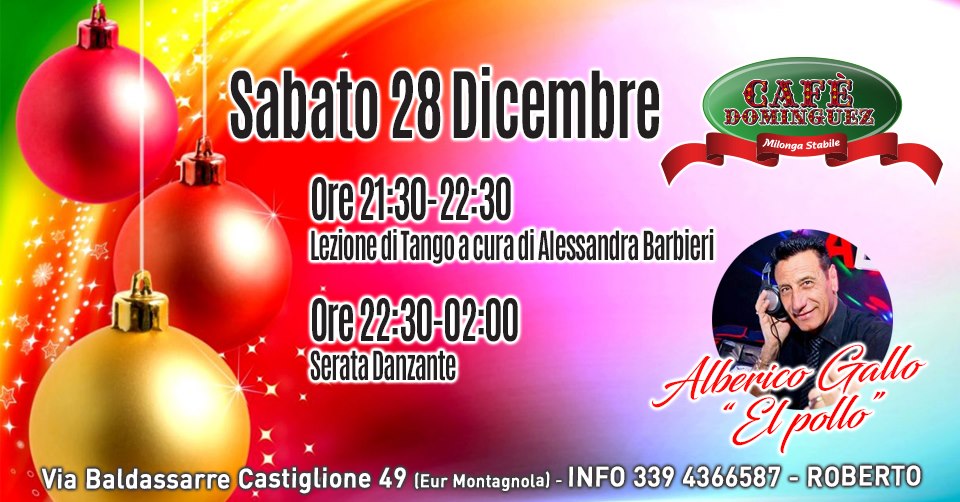 Milonga Cafè Dominguez - Nuovo evento