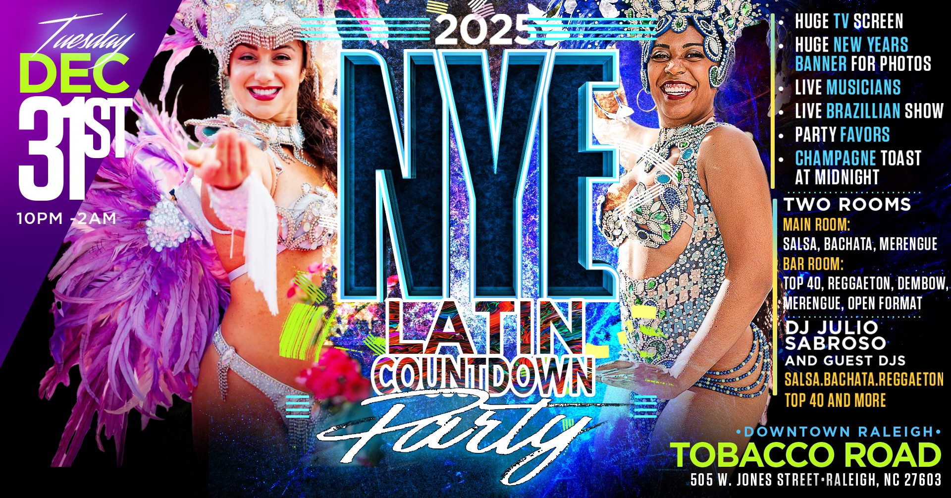 🎆2025 NYE Latin Countdown Party!🎆