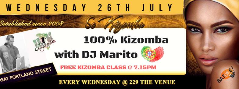 Só Kizomba: 100% Kizomba w Marito + Free Kizomba Class w SAL!