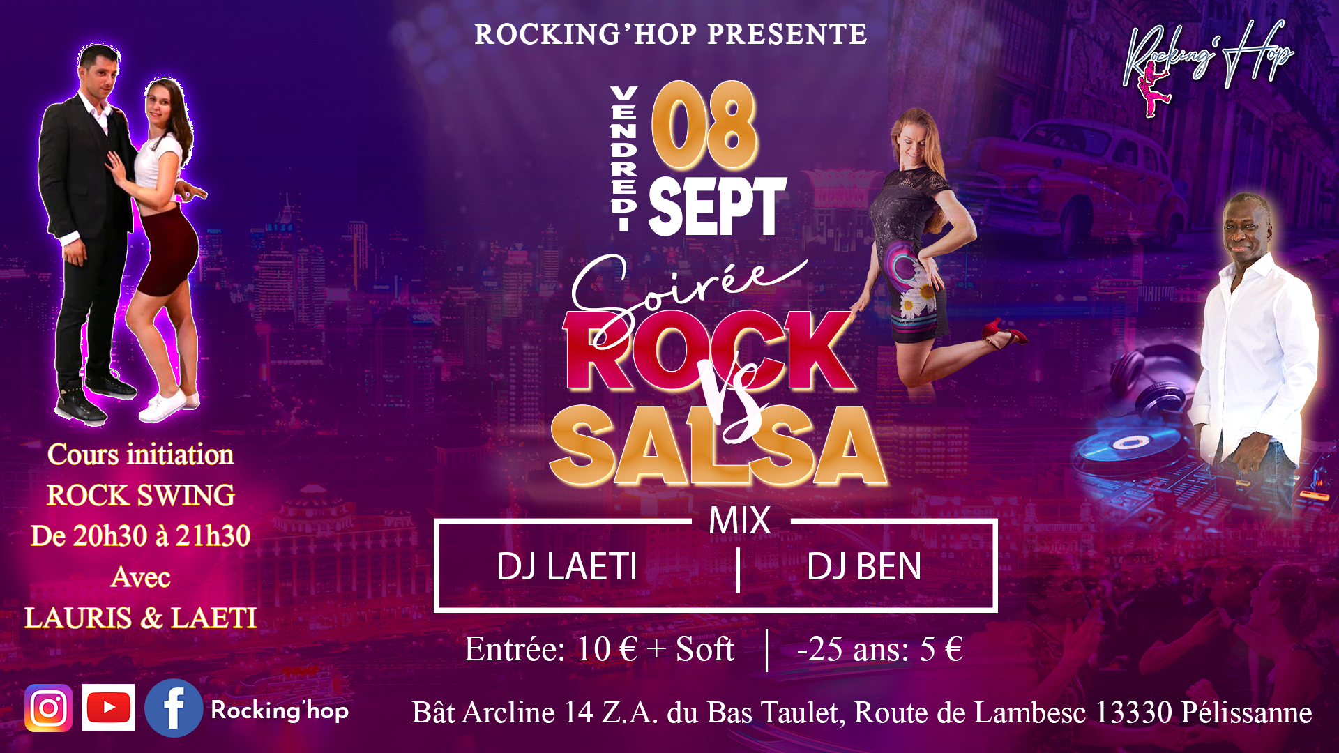 Soirée mensuelle ROCK-SALSA de Rocking'hop