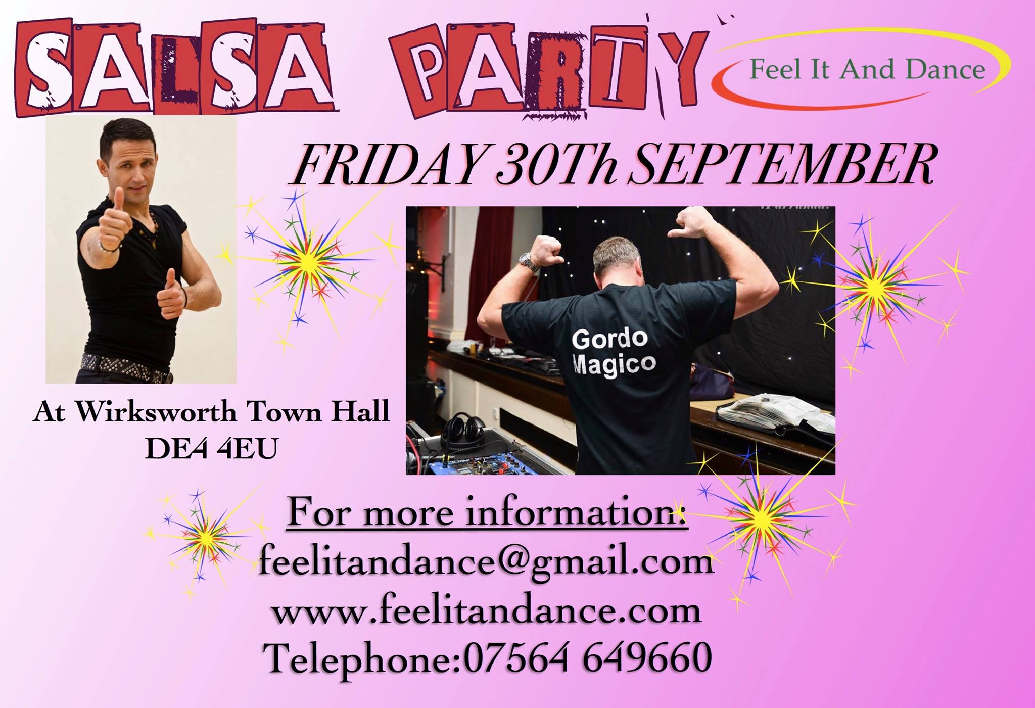 Friday 30th September Salsa Party with Feel It And Dance.