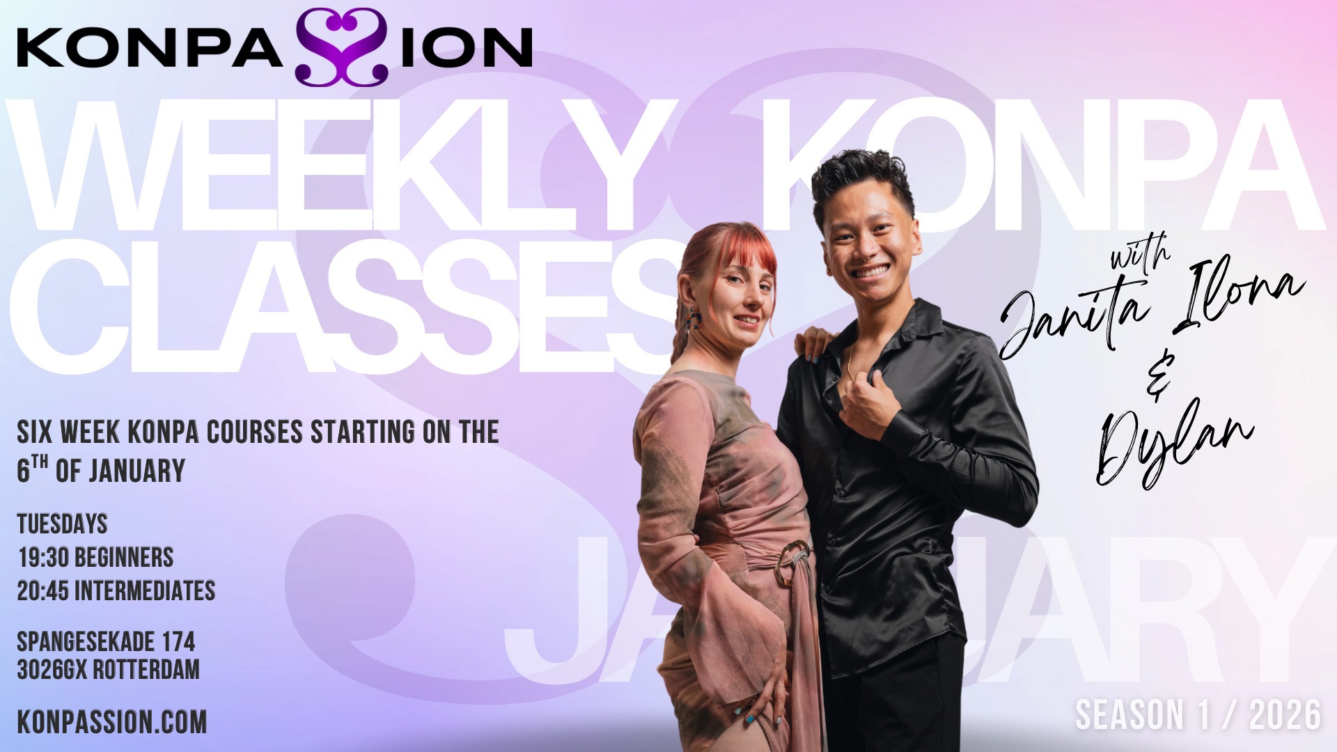 Konpassion Six Week Konpa Courses - Beginners & Intermediates - January 6th start