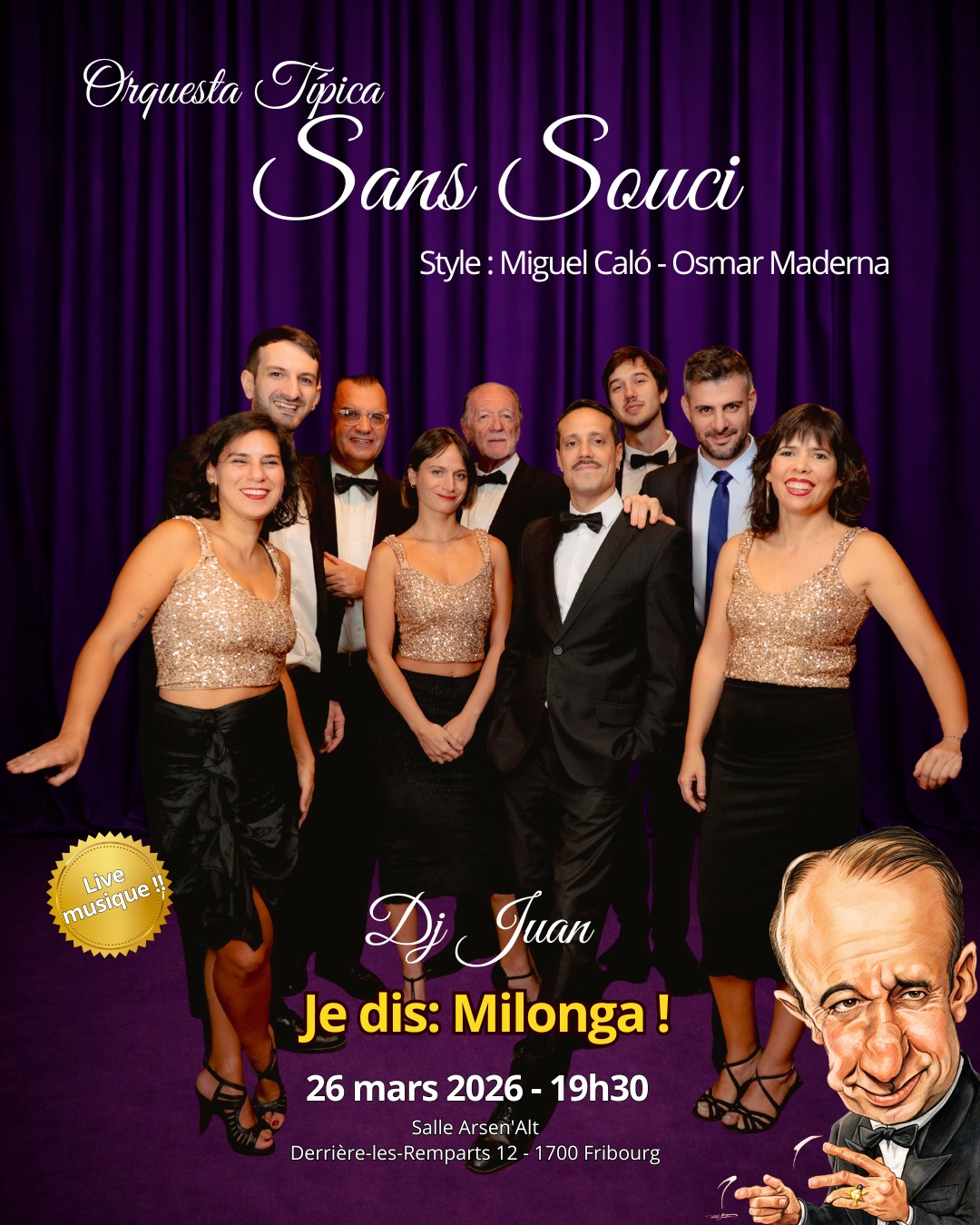Je dis : Milonga ! avec "Orquesta TĂpica Sans Souci"