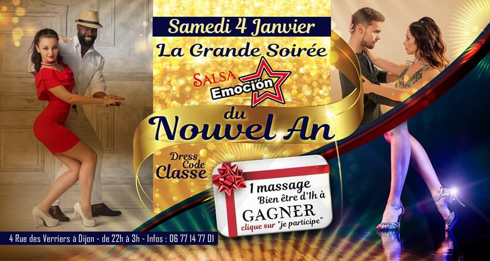 La grande soirée Salsa Emocion du Nouvel an Dress Code Classe