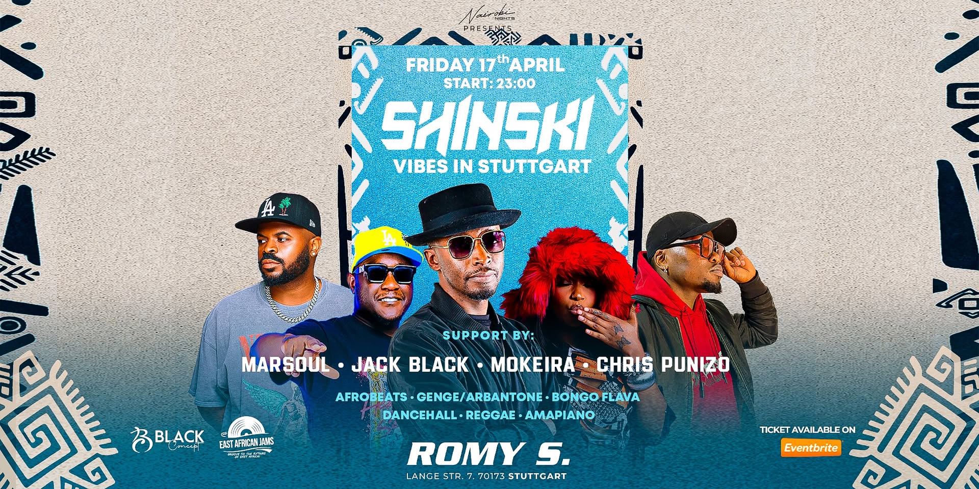 NAIROBI NIGHTS pres. DJ SHINSKI at ROMY S. - Stuttgart