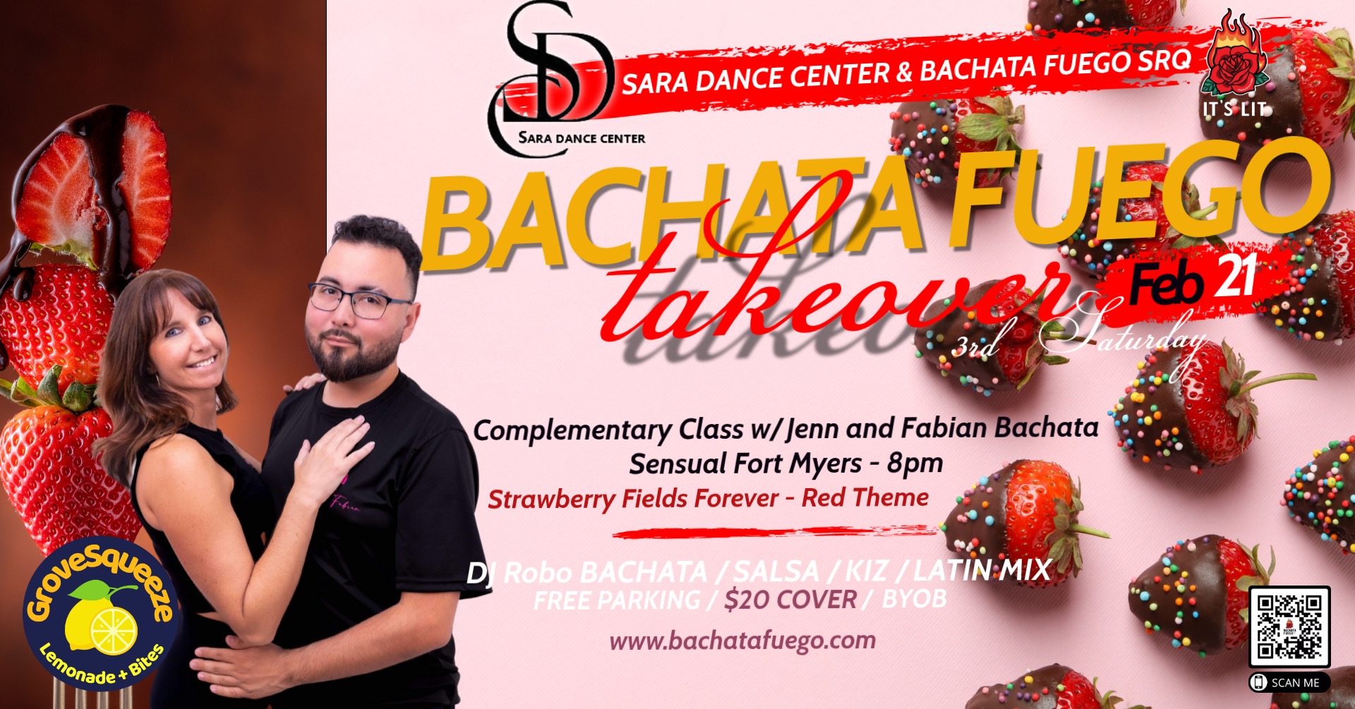 Bachata Fuego Takeover - Strawberry Fields Forever Red Theme 2 21 26
