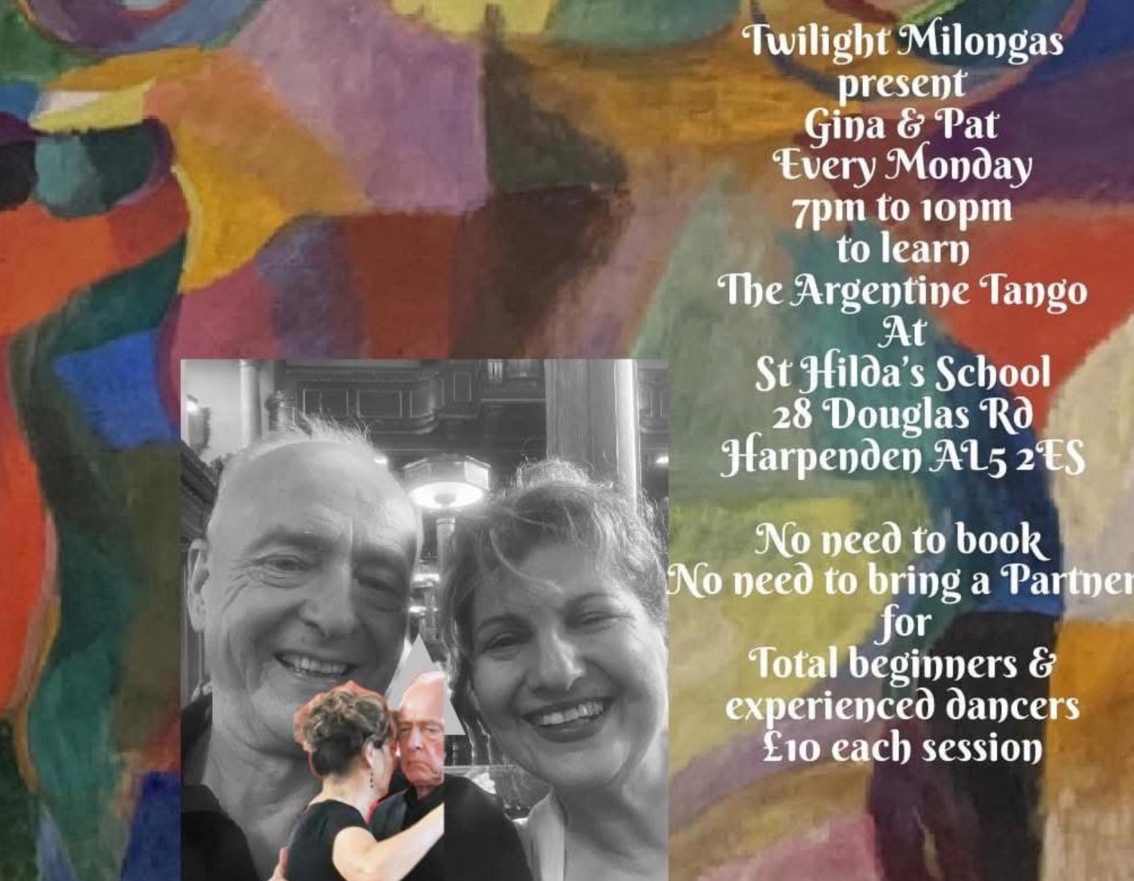 Argentine Tango adult weekly Monday classes - Twilight Milongas