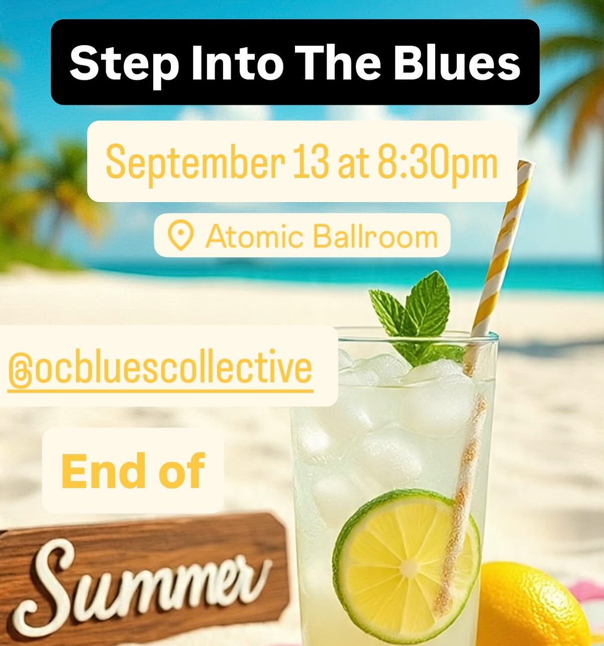 Sep 13th: OC Blues Collective Saturday Blues Dance Party • Step Into The Blues at ATOMIC Ballroom!