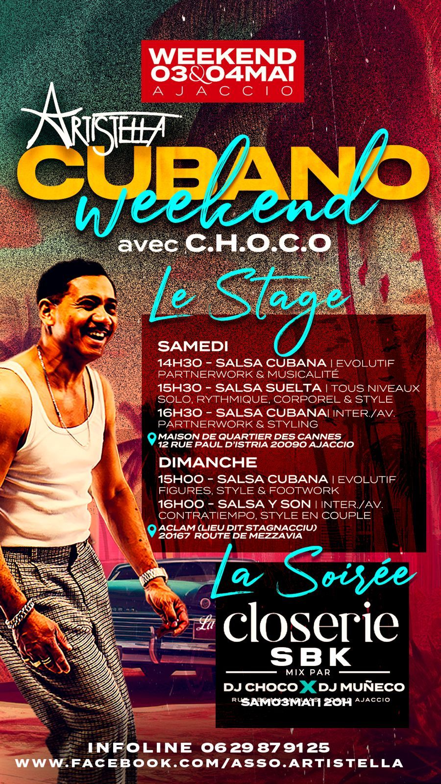 Week-end danses latines à Ajaccio Stages+Soirée