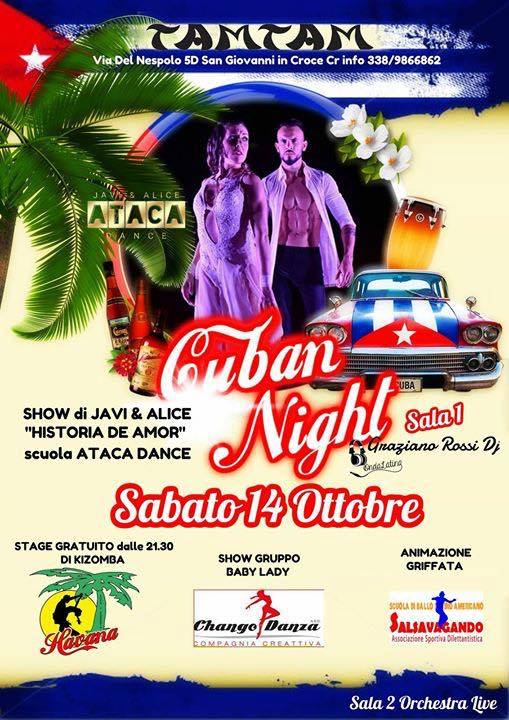 Cuban Night Sabato 14 Ottobre Tam Tam