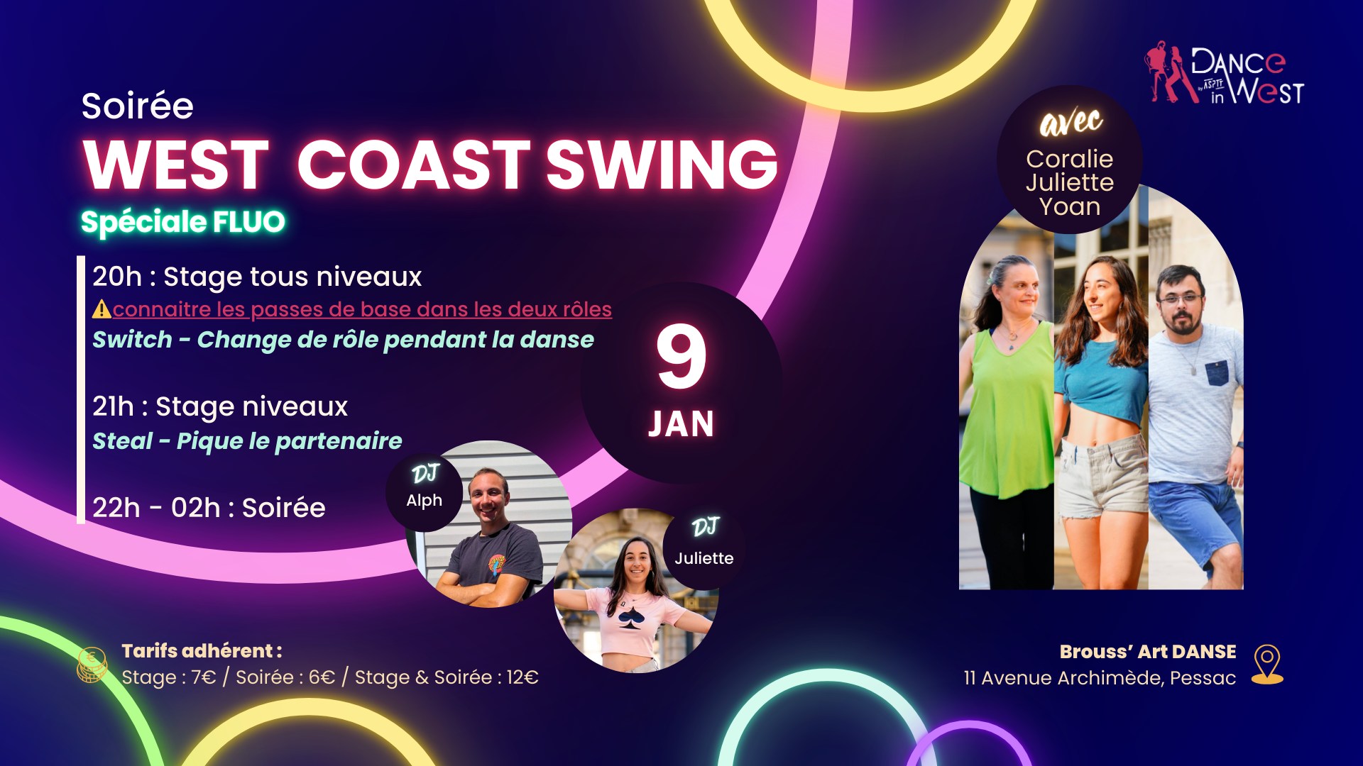 Stages WEST COAST SWING et Soirée