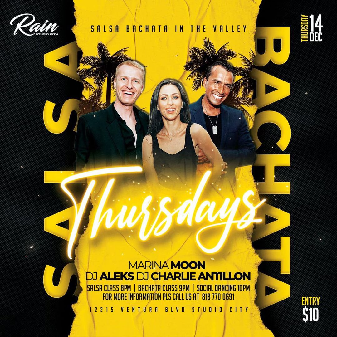Salsa Bachata Thursdays at Rain Studio City