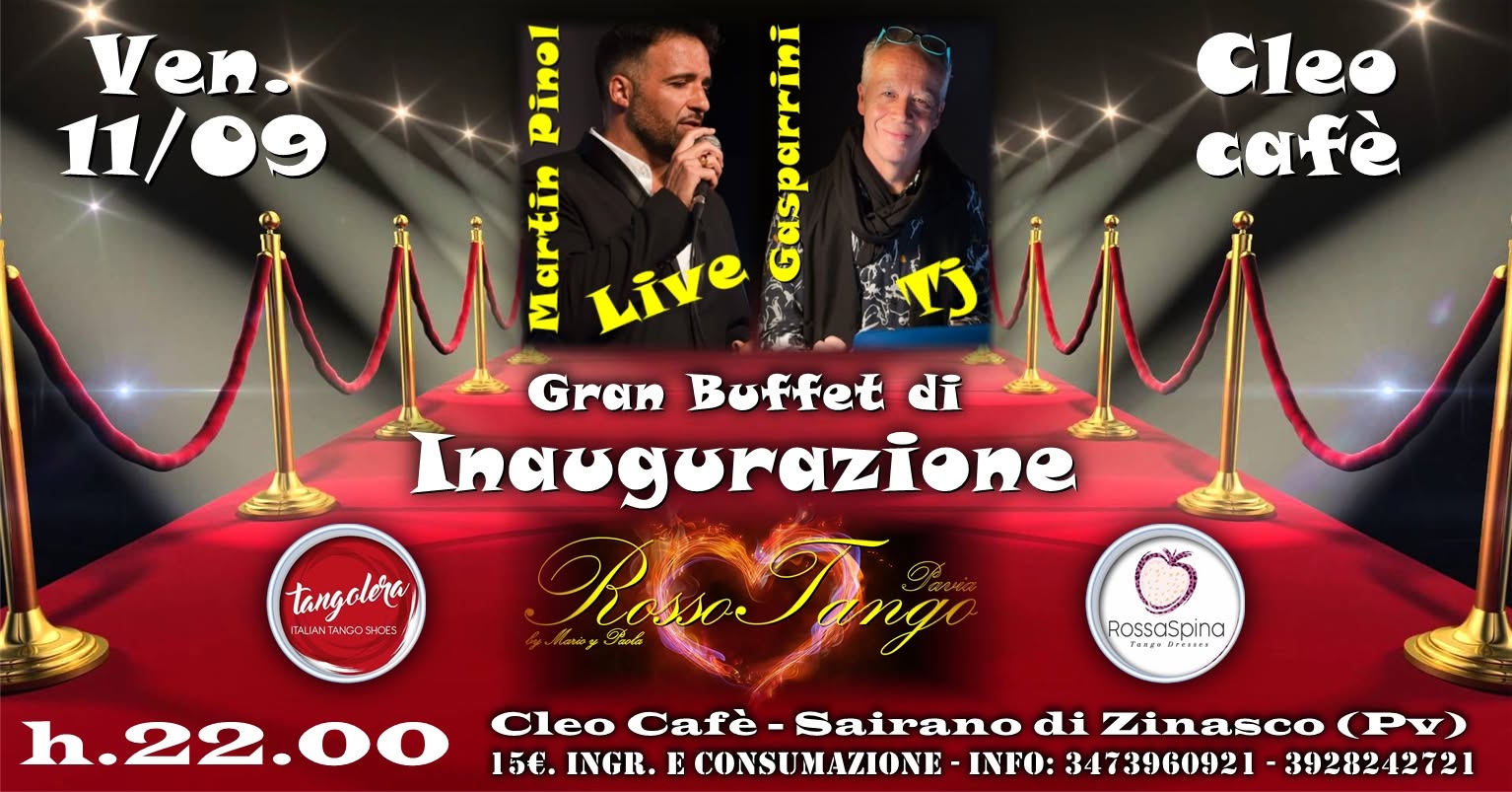 RossoTango Inaugurazione con Live Martin Pinol & Gasparrini Tj