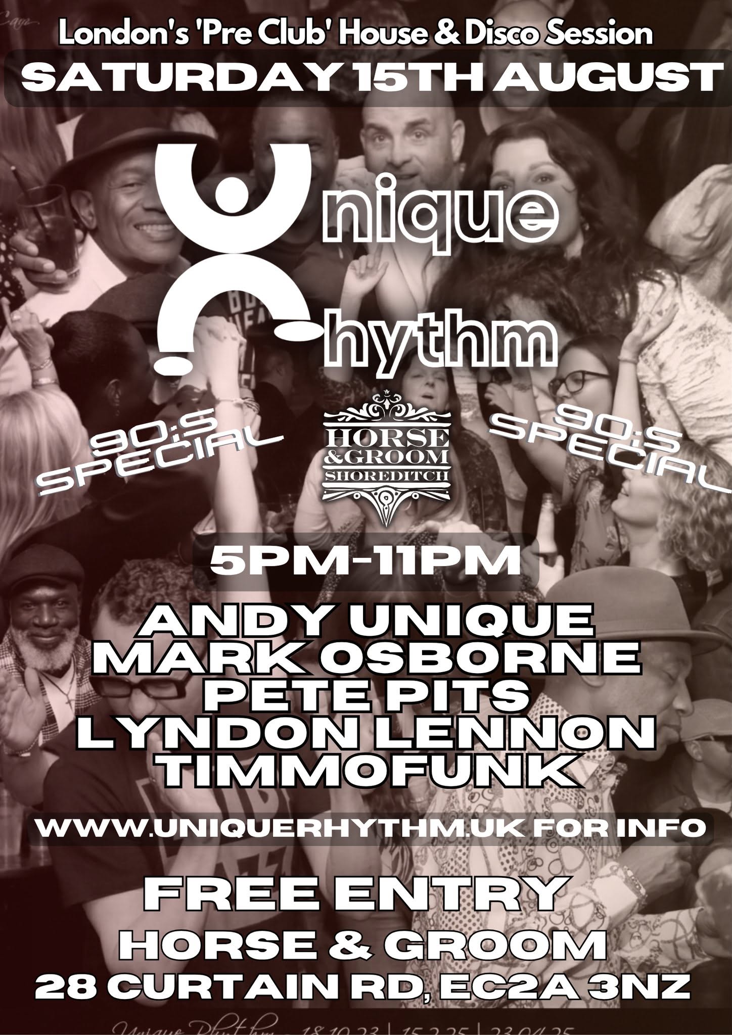 Unique Rhythm free August daytime party