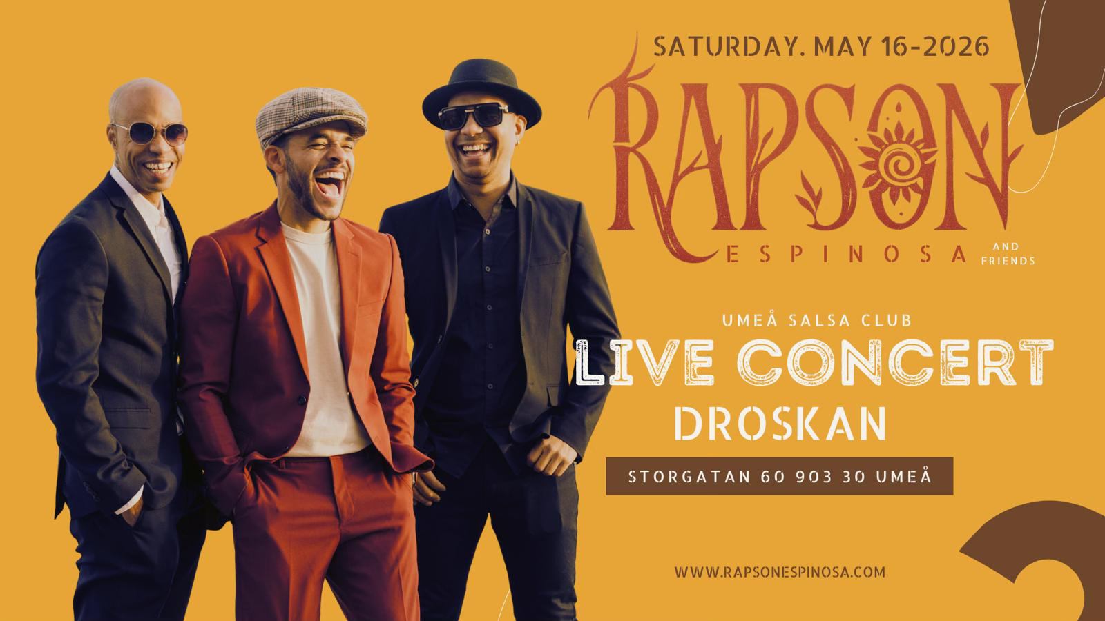 Salsa fest med Liveband Rapson Espinosa with friends