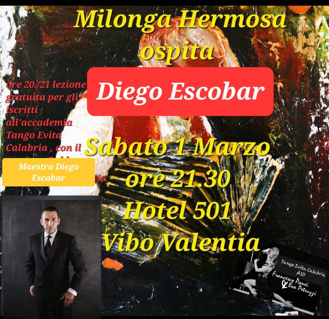 Milonga Hermosa ospita Diego Escobar