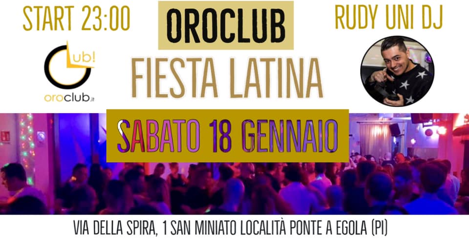 *Sabato 18 Gennaio* FIESTA LATINA