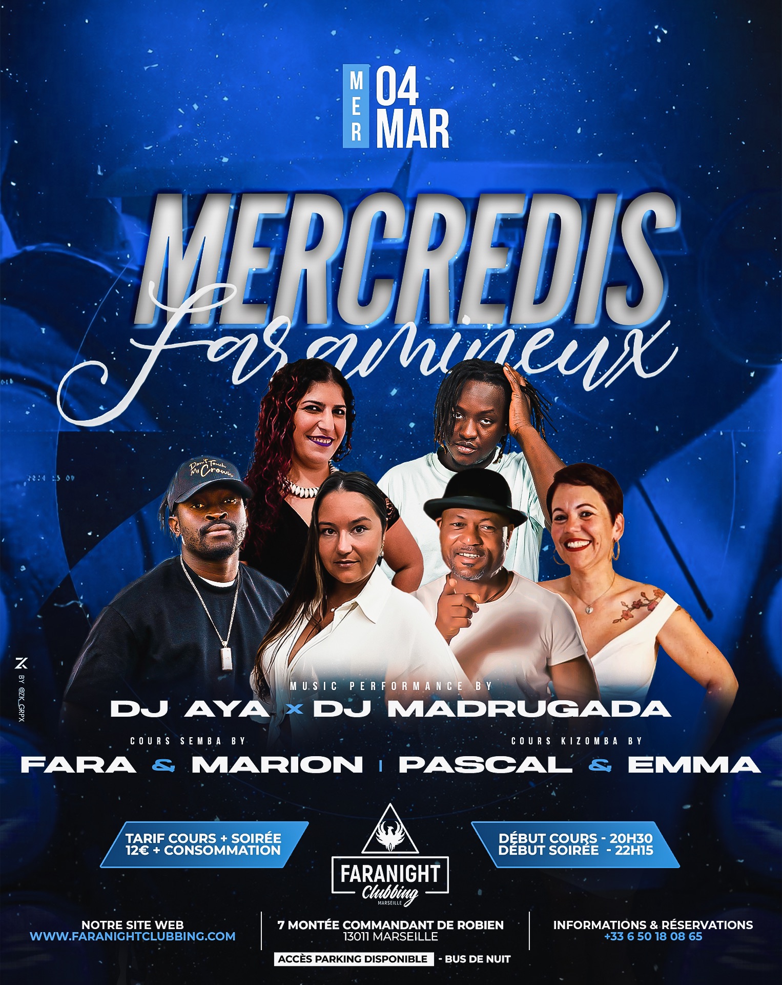 Mercredi Faramineux 4 mars 2026 : Pascal & Alex, Fara & Marion Dj Madrugada & Dj Aya