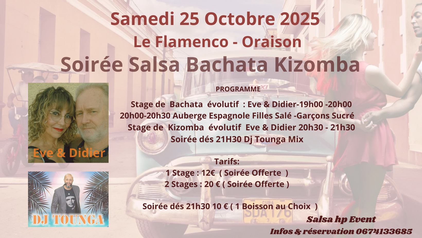 Soirée Salsa Bachata Kizomba Stages Bachata & Kizomba