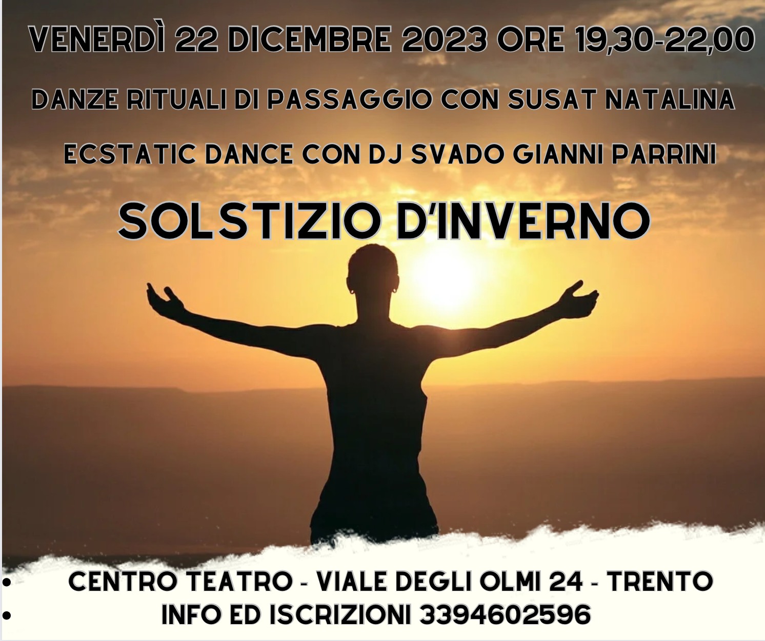 SOLSTIZIO D'INVERNO - DANZE RITUALI DI PASSAGGIO & ECSTATIC DANCE CN NATALINA SUSAT & DJ SVADO