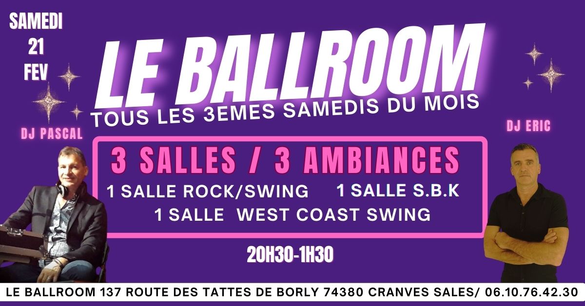SOIREE ROCK N SWING S.B.K WEST COAST 3 SALLES & 3 AMBIANCES