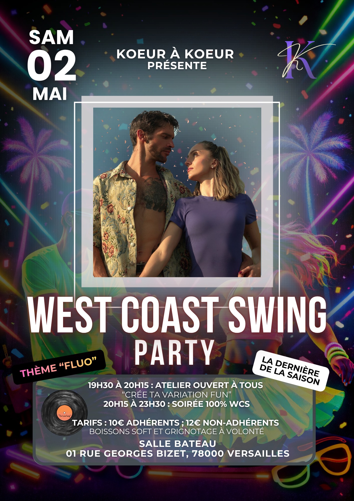 Soirรฉe 100% West Coast Swing ร Versailles ๐ฅ