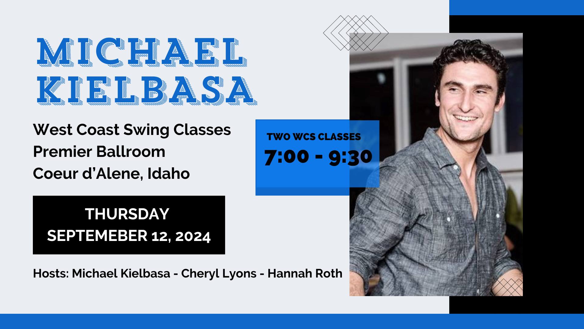 Michael Kielbasa WCS Classes Sept 12, 2024, Coeur d"Alene, Idaho