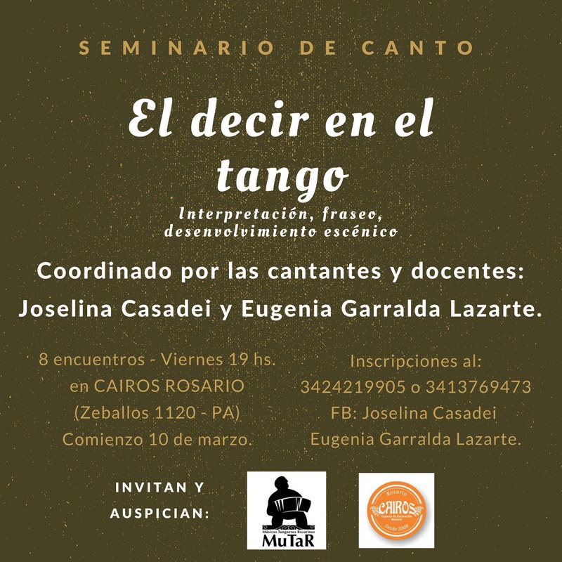 Seminario de Canto: El decir en el tango