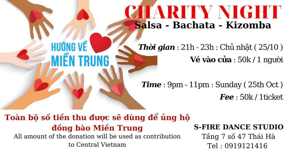Charity night : Đêm quyên góp tiền ủng hộ Miền Trung
