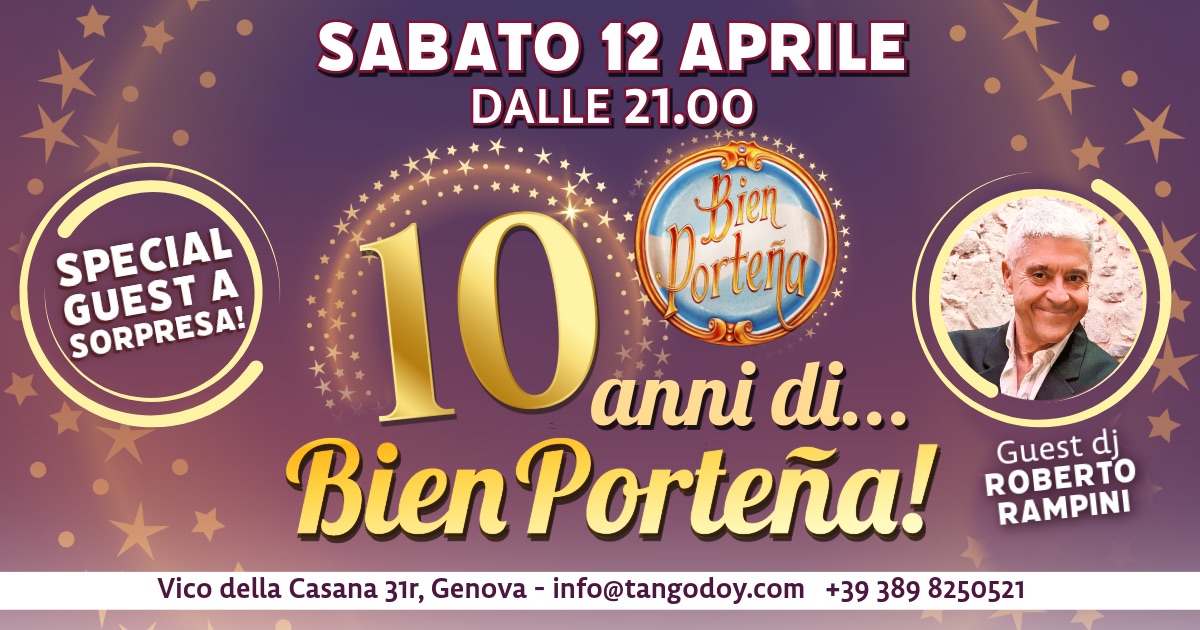 FESTA 10 ANNIVERSARIO DELLA BIEN PORTEÑA!!!