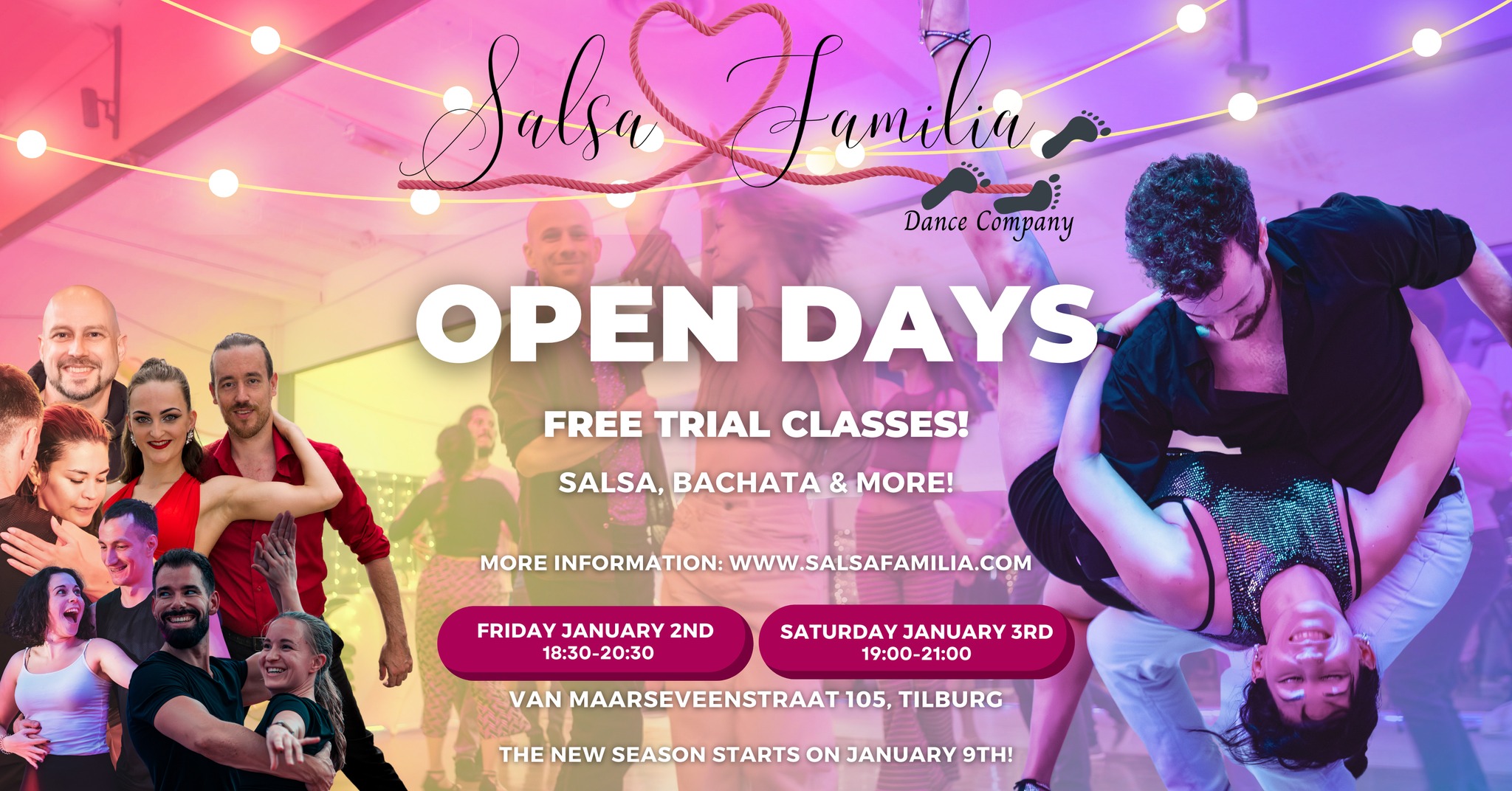 Gratis Open Dagen Free Open Days Salsa & Bachata in Tilburg